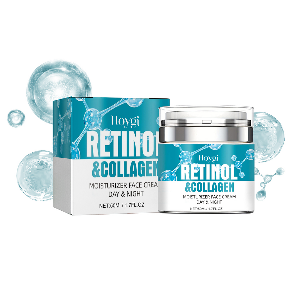 HOYGI Retinol & Collagen Moisturizer Face Cream, Tighten Facial Skin Anti-Wrinkle Anti-Aging Fade Law Wrinkle Skin Cream