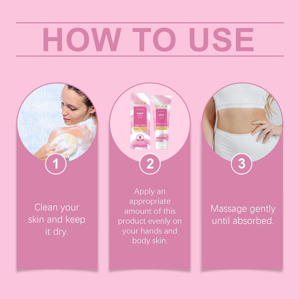 EELHOE Rose Moisturizing Body Lotion Hydrates And Nourishes Body Skin Refreshing And Moisturizing Care Lotion