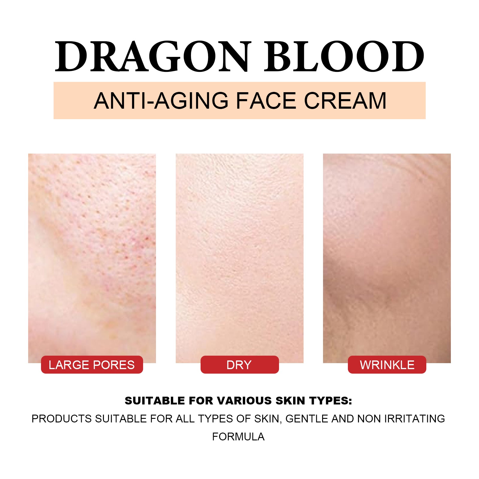 Dragon Blood Anti-Aging Face Cream, Fade Out Fine Lines And Pores It Moisturizes Carry Bright Color Of Skin Firming Skin