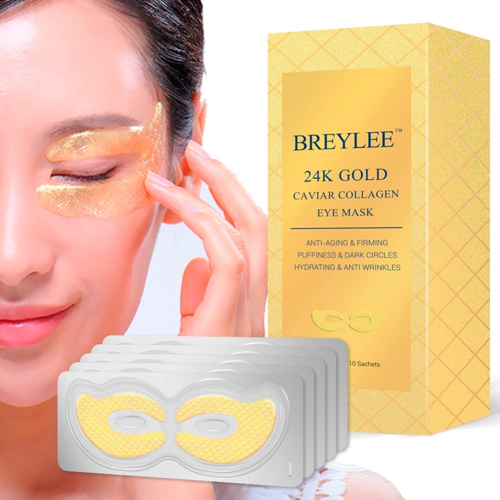 24K Gold Collagen Eye Masks (10 Pairs)