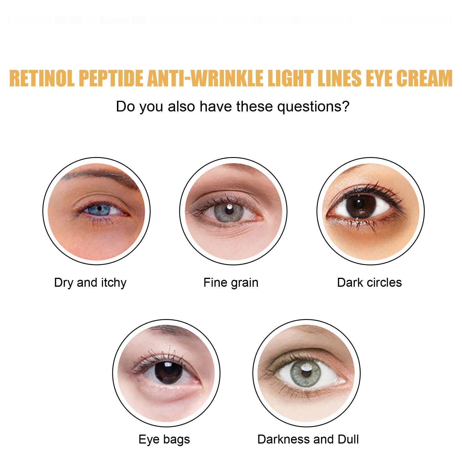 EELHOE Retinol Polypeptide Repair Eye Cream Firming And Fading Fine Lines Repair Anti-Aging Eye Cream