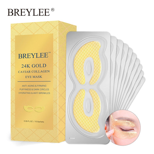 24K Gold Collagen Eye Masks (10 Pairs)