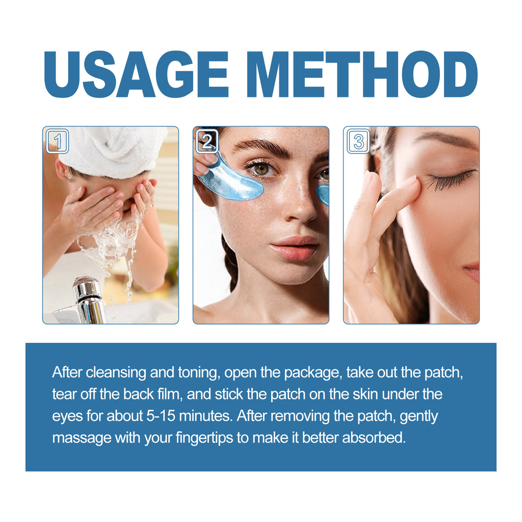 EELHOE Eye Gel Patch Moisturizes Skin And Lighens Fine Lines, Bags, Dark Circles, Anti-Aging And Anti-Wrinkle Eye Mask