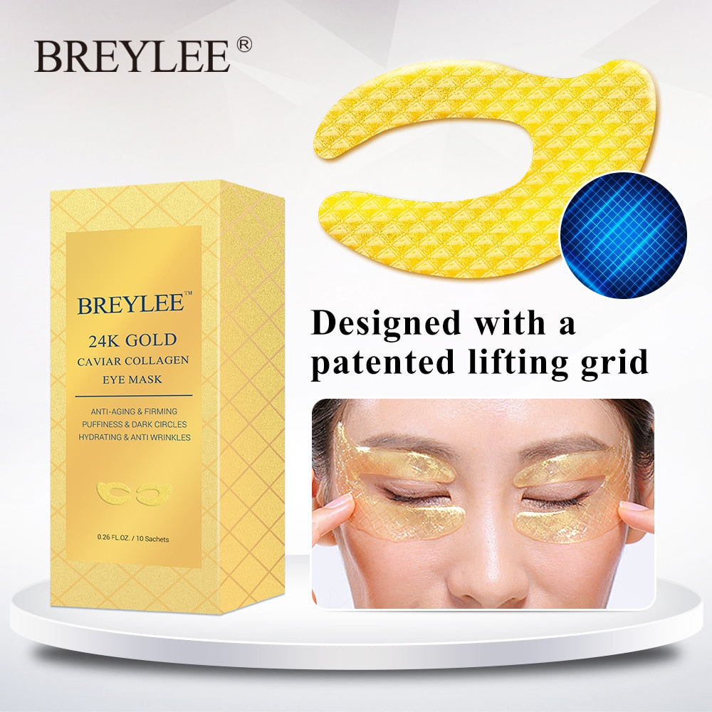 24K Gold Collagen Eye Masks (10 Pairs)