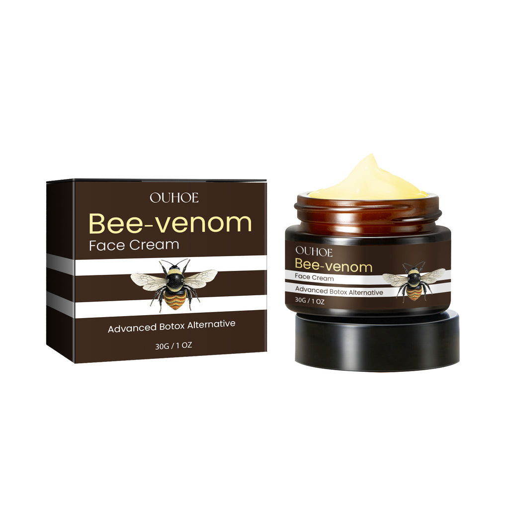 OUHOE Bee-Venom Face Cream, Fade Fine Neck Lines Around The Eyes Moist Firming Skin Filling Water Anti Aging