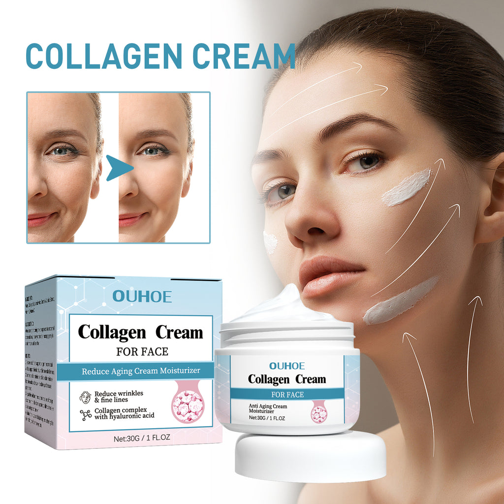 OUHOE Collagen Anti-Wrinkle Cream, Moisturizes Tightens Tender Skin And Anti-aging Face Cream