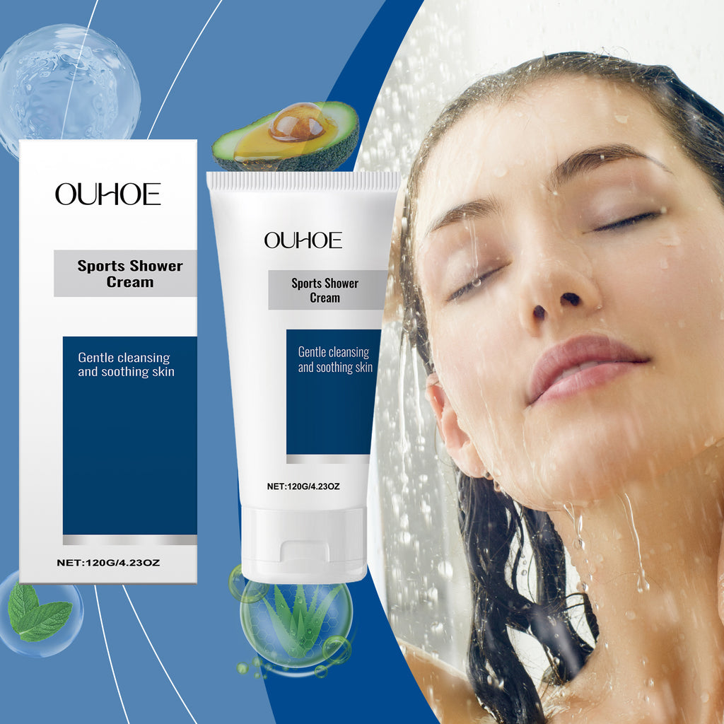 OUHOE Sports Soothing Shower Lotion Moisturizes And Cleanses Body And Skin With A Refreshing And Non-Sticky Shower Lotion