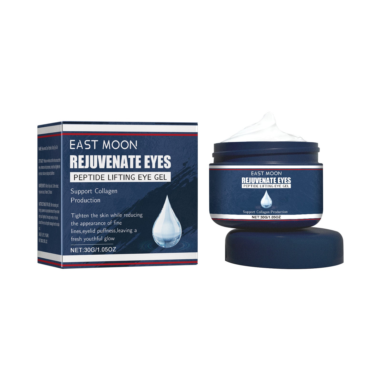 Rejuvenate Eyes Peptide Lifting Eye Gel, Hydrating Moisture Lock Moisture Repair Dull Anti-Aging Eye Care Cream